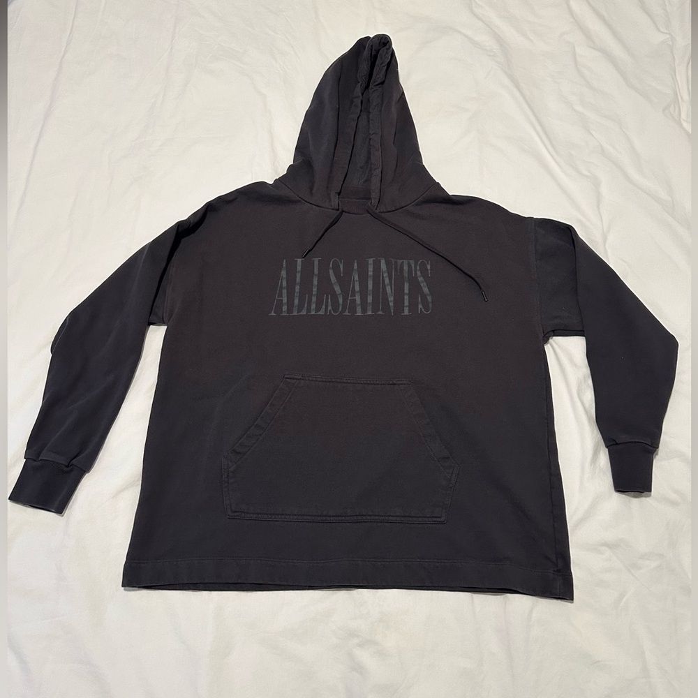 All Saints Black Crew Neck Sweater